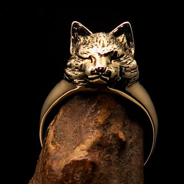 Happy Sleeping Cat Ring - Sterling Silver & Brass Available