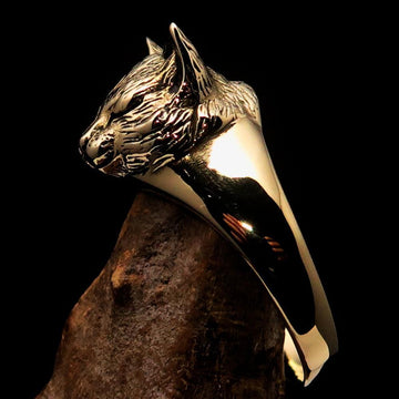 Happy Sleeping Cat Ring - Sterling Silver & Brass Available