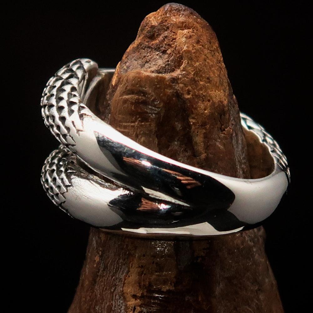 Excellent crafted Men's Medieval Ring Three Claw Dragon Foot Sterling Silver 925 - BikeRing4u