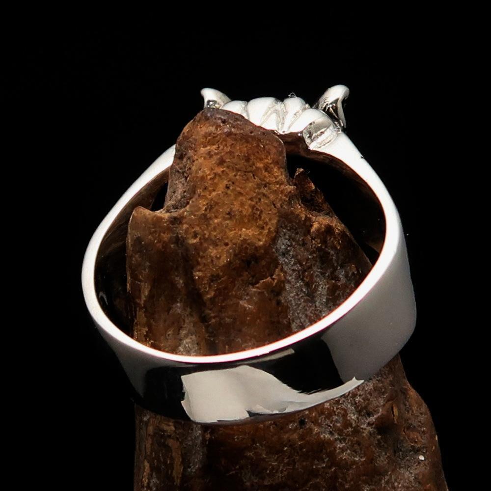 Excellent crafted Men's Jackal Ring Egyptian Anubis God of Death - Sterling Silver - BikeRing4u
