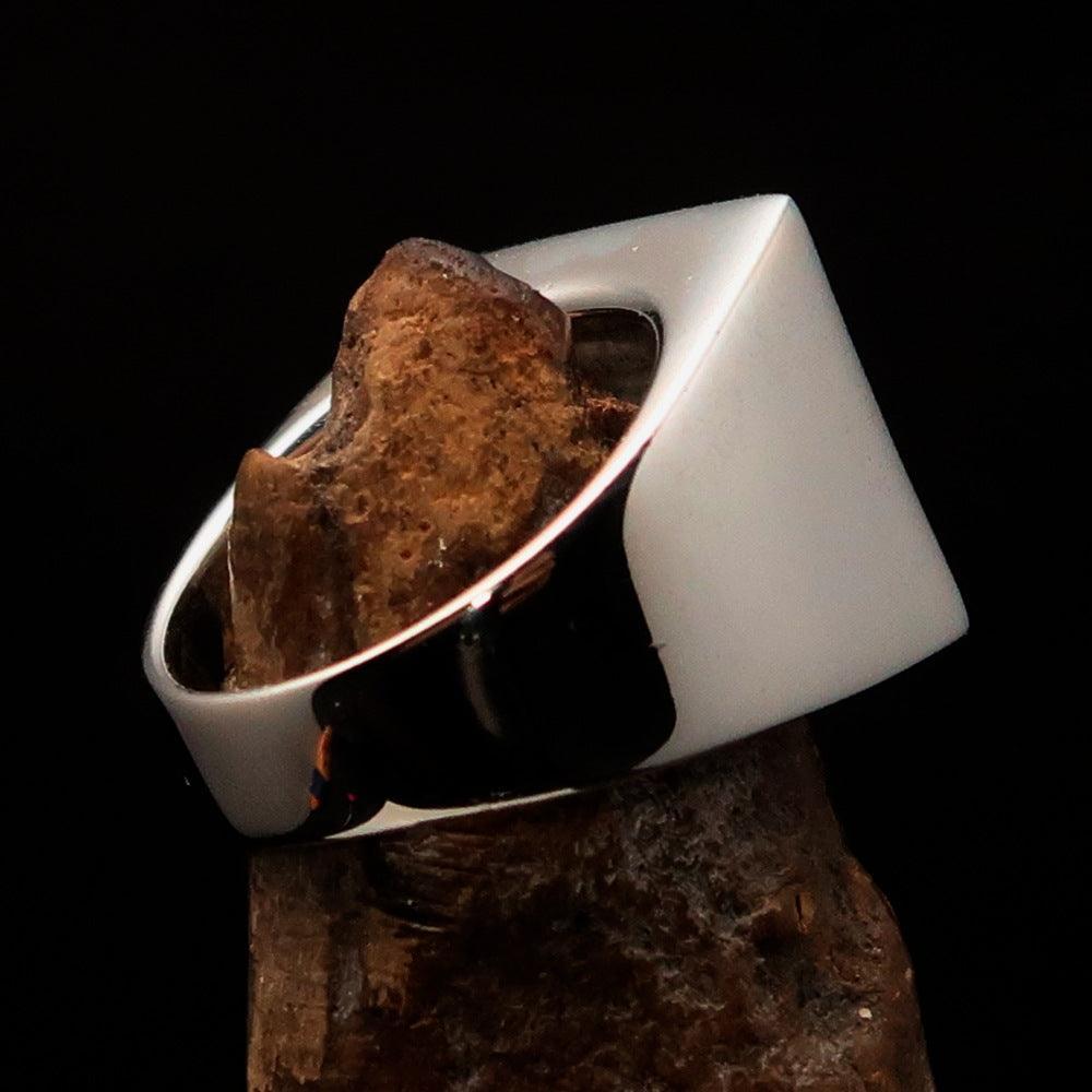 Perfectly crafted Men's Biker Ring Iron Cross - two tone Sterling Silver - BikeRing4u