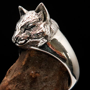 Happy Sleeping Cat Ring - Sterling Silver & Brass Available