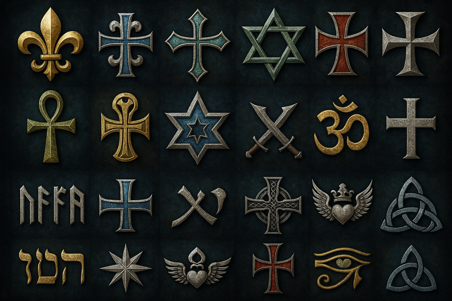 20 Ancient Symbols Composite