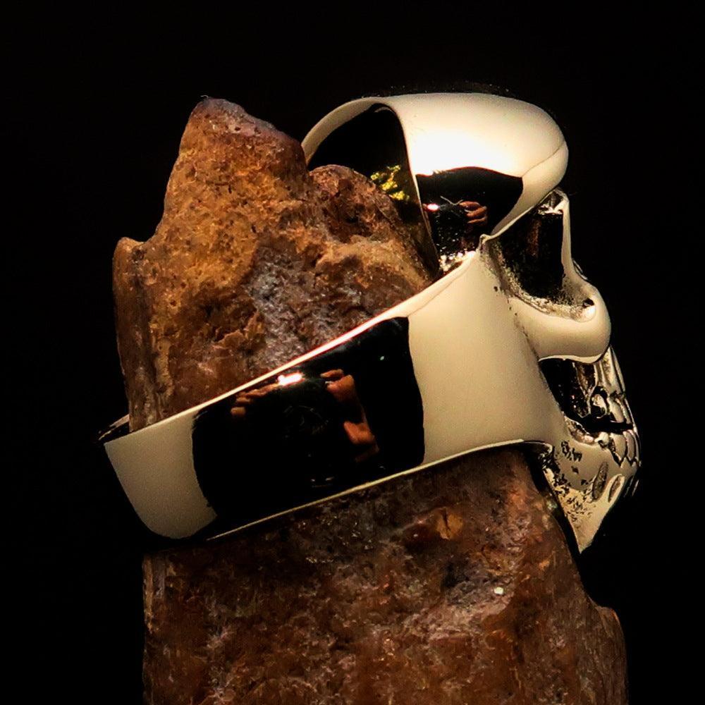 Excellent Crafted Men's Drill Sergeant Army Skull Ring - Solid Brass - BikeRing4u