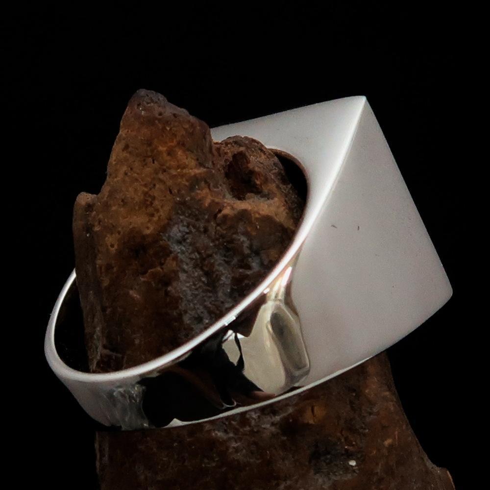 Perfectly crafted Men's Biker Ring Iron Cross Black - Sterling Silver - BikeRing4u