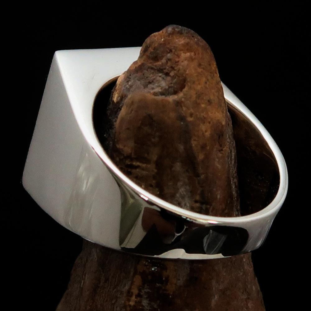 Perfectly crafted Men's Biker Ring Iron Cross Black - Sterling Silver - BikeRing4u
