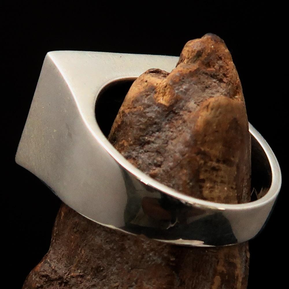 Perfectly crafted Men's Japanese War Flag Ring Raising Sun - Sterling Silver - BikeRing4u