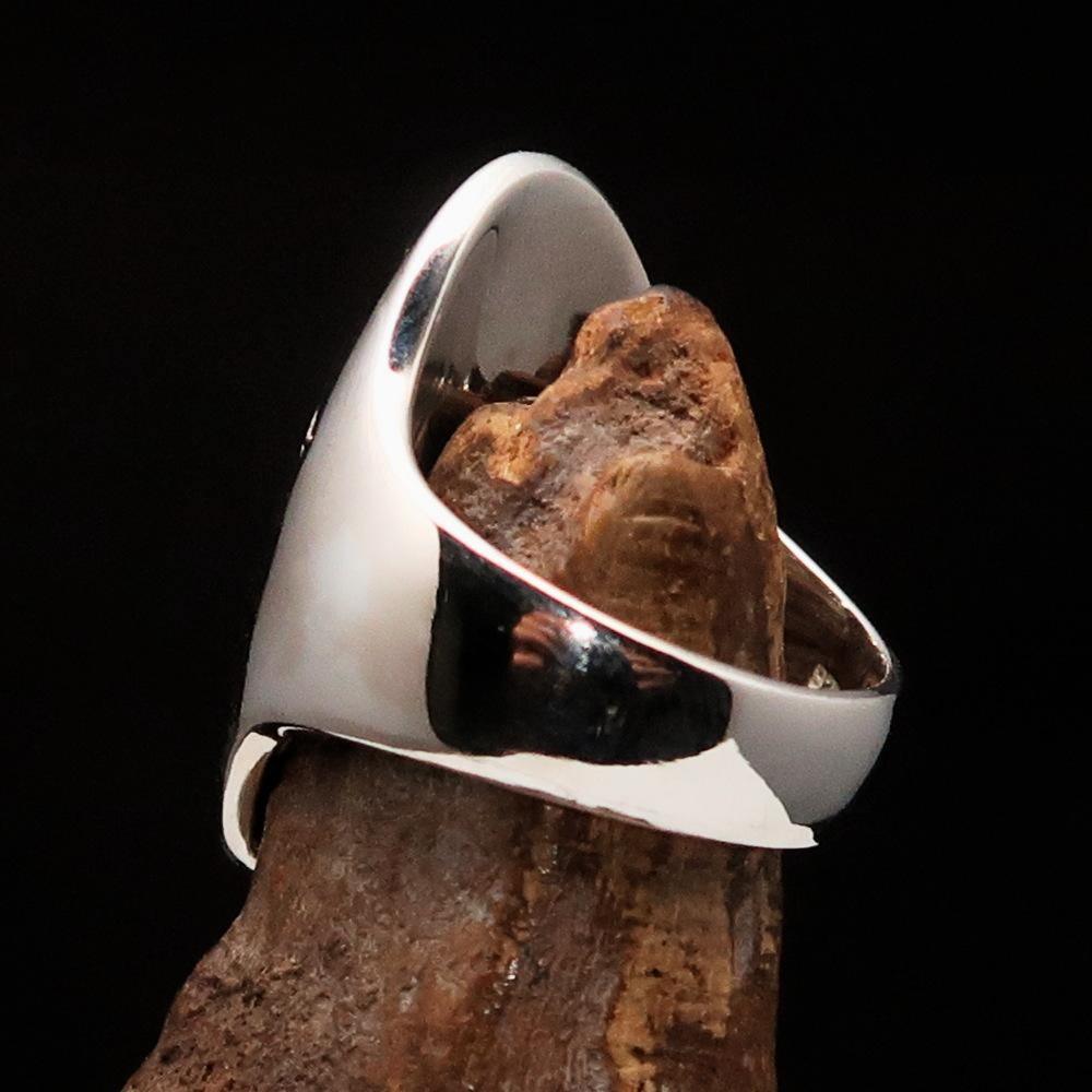 Perfectly crafted Men's Gothic Cross Ring Antiqued - Sterling Silver - BikeRing4u