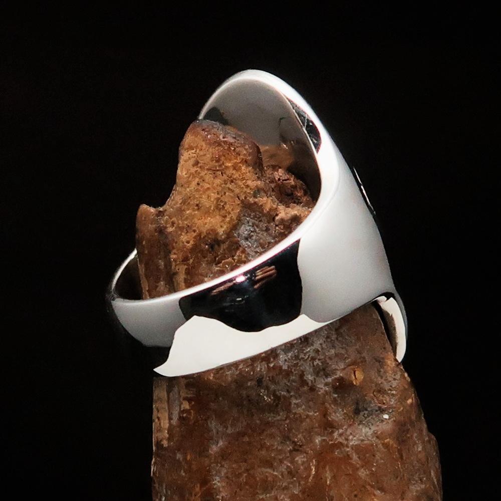 Perfectly crafted Men's Coptic Cross Ring Antiqued - Sterling Silver - BikeRing4u