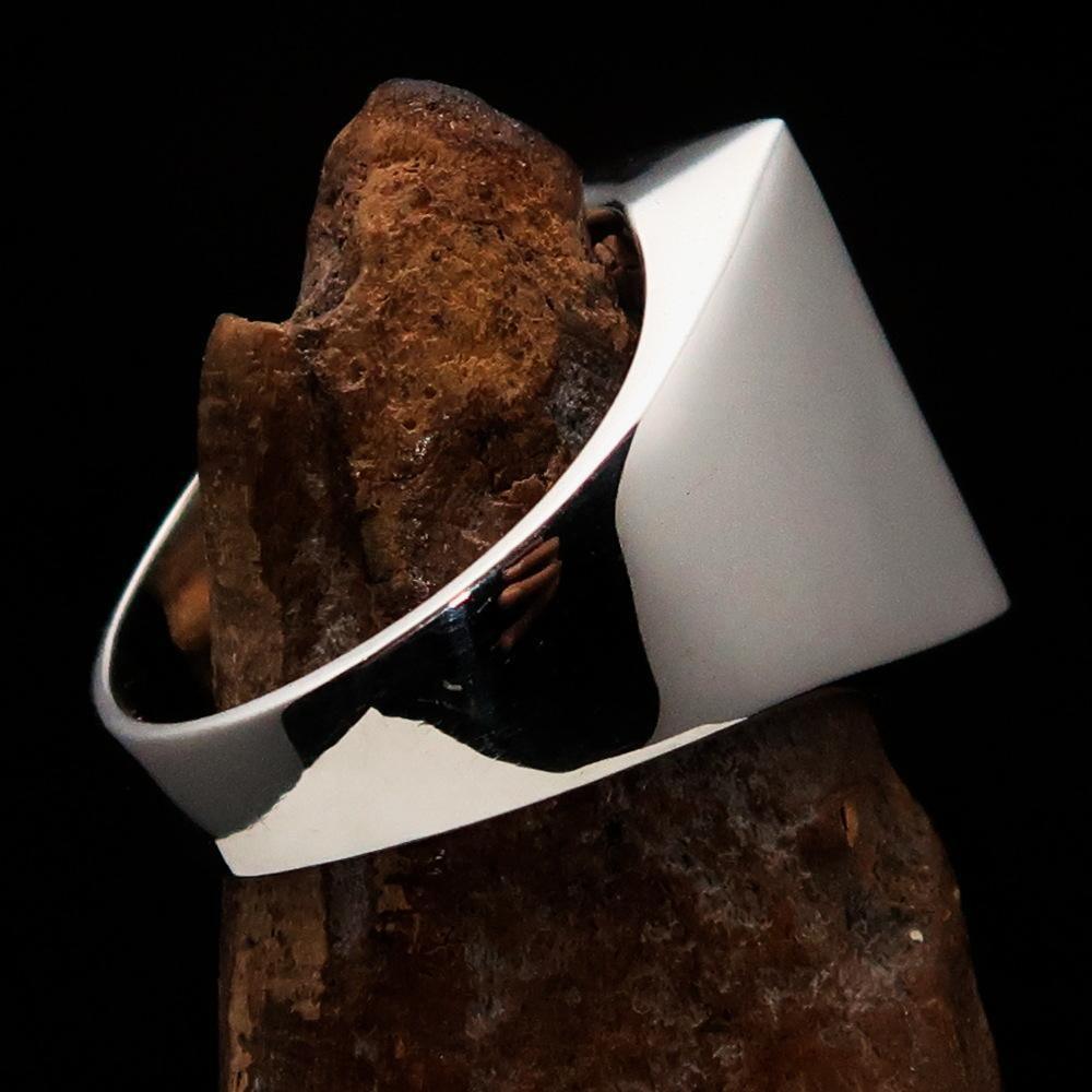 Perfectly crafted Men's Chef Skull Ring Crossed Fork Knife Black - Sterling Silver - BikeRing4u