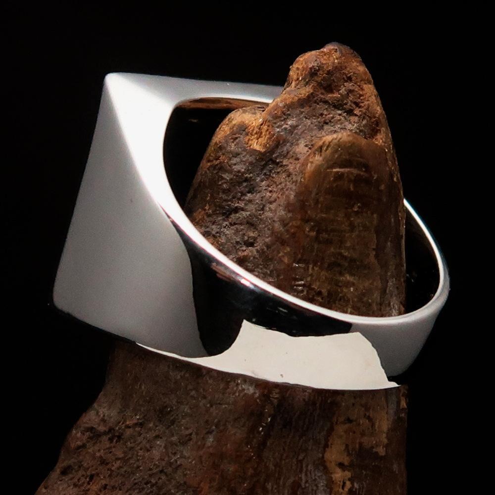Perfectly crafted Men's Chef Skull Ring Crossed Fork Knife Black - Sterling Silver - BikeRing4u