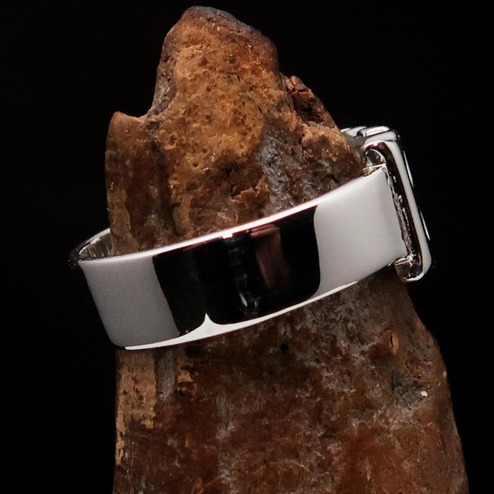 Excellent crafted One Word BIKER Ring - Sterling Silver - BikeRing4u