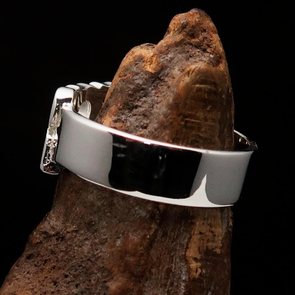 Excellent crafted One Word BIKER Ring - Sterling Silver - BikeRing4u