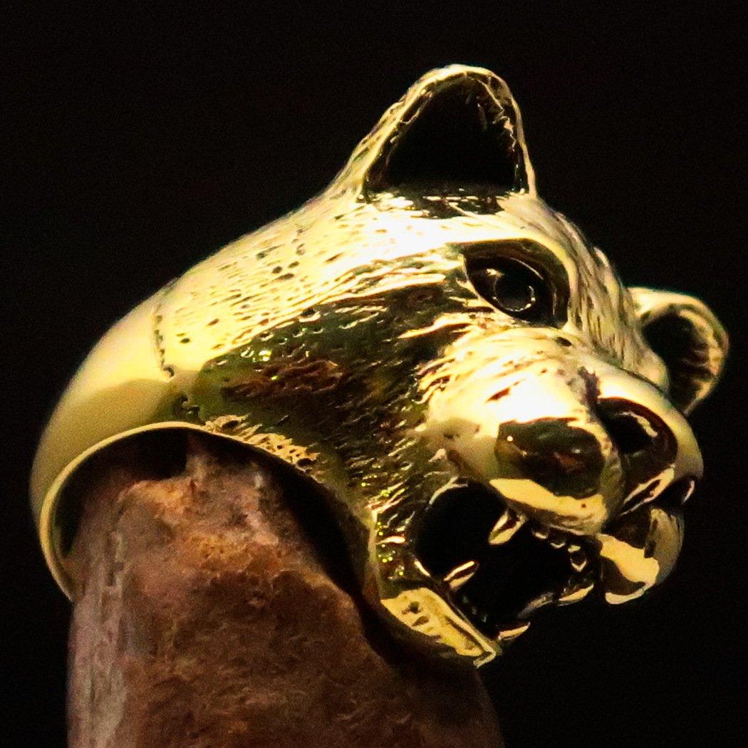 Excellent crafted Brass Animal  Ring female Lion Lioness - BikeRing4u