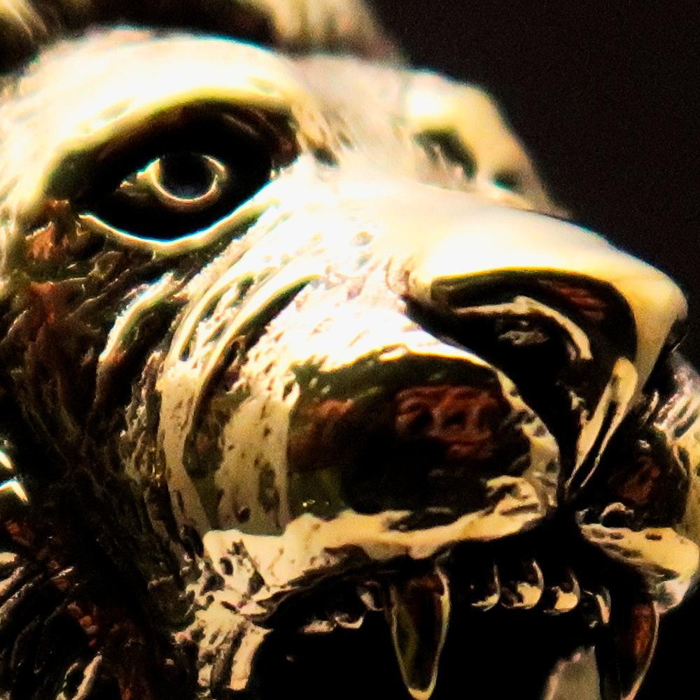 Excellent crafted Men's Brass Animal Biker Ring Royal Male Lion - BikeRing4u