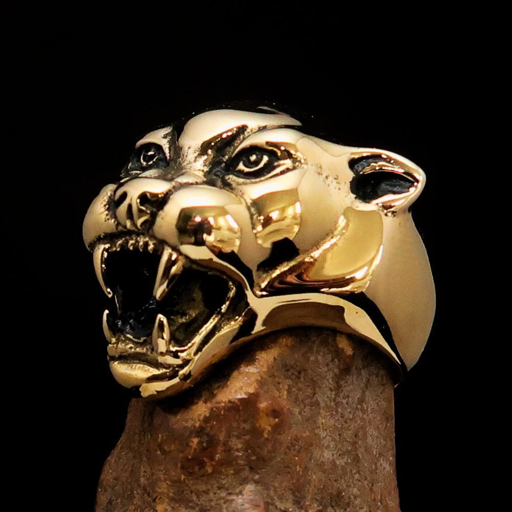 Excellent crafted Men's Animal Ring detailed vicious Panther - BikeRing4u