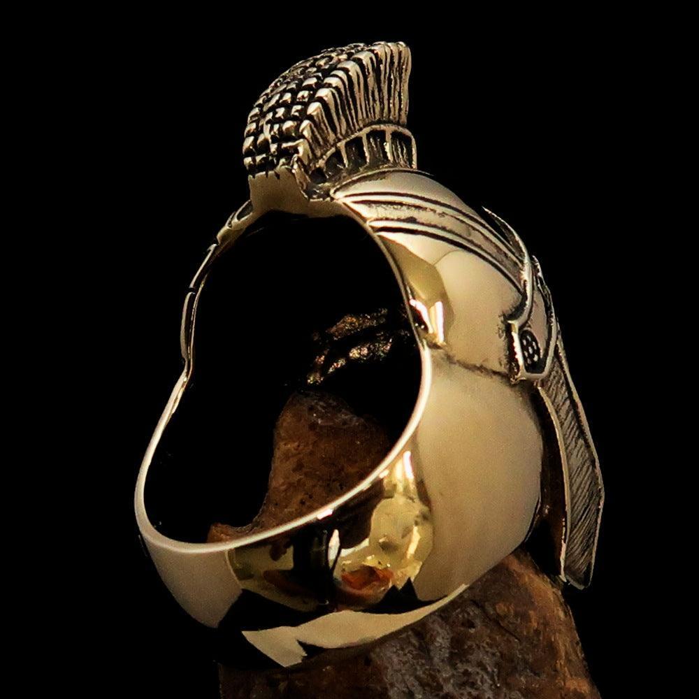 Perfectly crafted Men's Costume Ring Roman Zombie Warrior - solid Brass - BikeRing4u