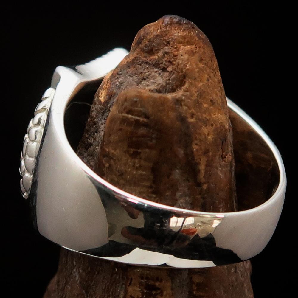 Medieval Sterling Silver Men's Knight Ring Templar Cross - BikeRing4u