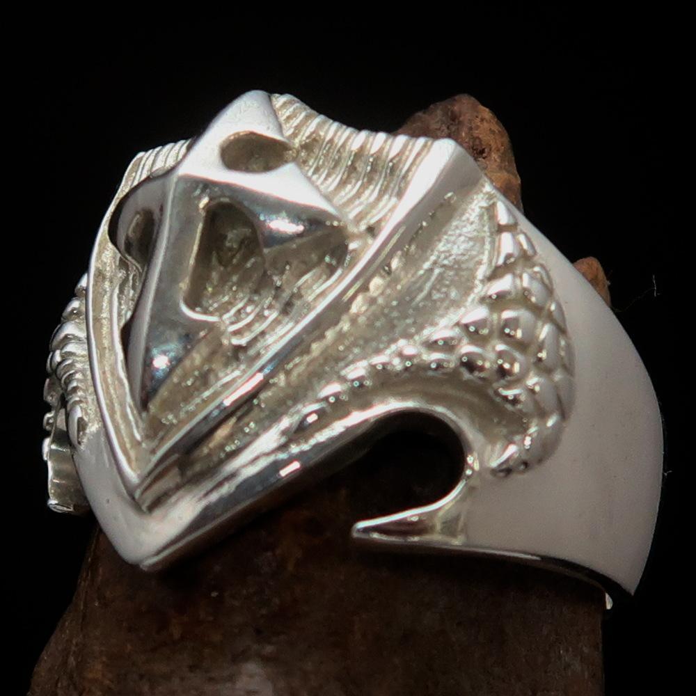 Medieval Sterling Silver Men's Knight Ring Templar Cross - BikeRing4u