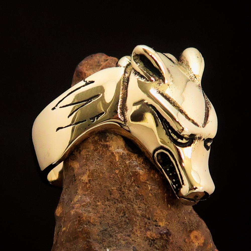 Excellent crafted Men's Jackal Costume Ring Egyptian Anubis God of Death - BikeRing4u