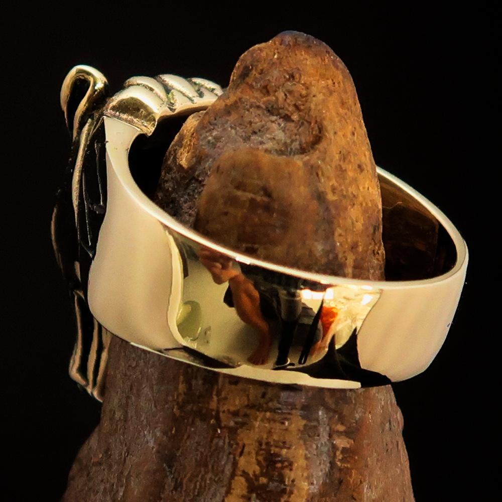 Excellent crafted Men's Jackal Costume Ring Egyptian Anubis God of Death - BikeRing4u