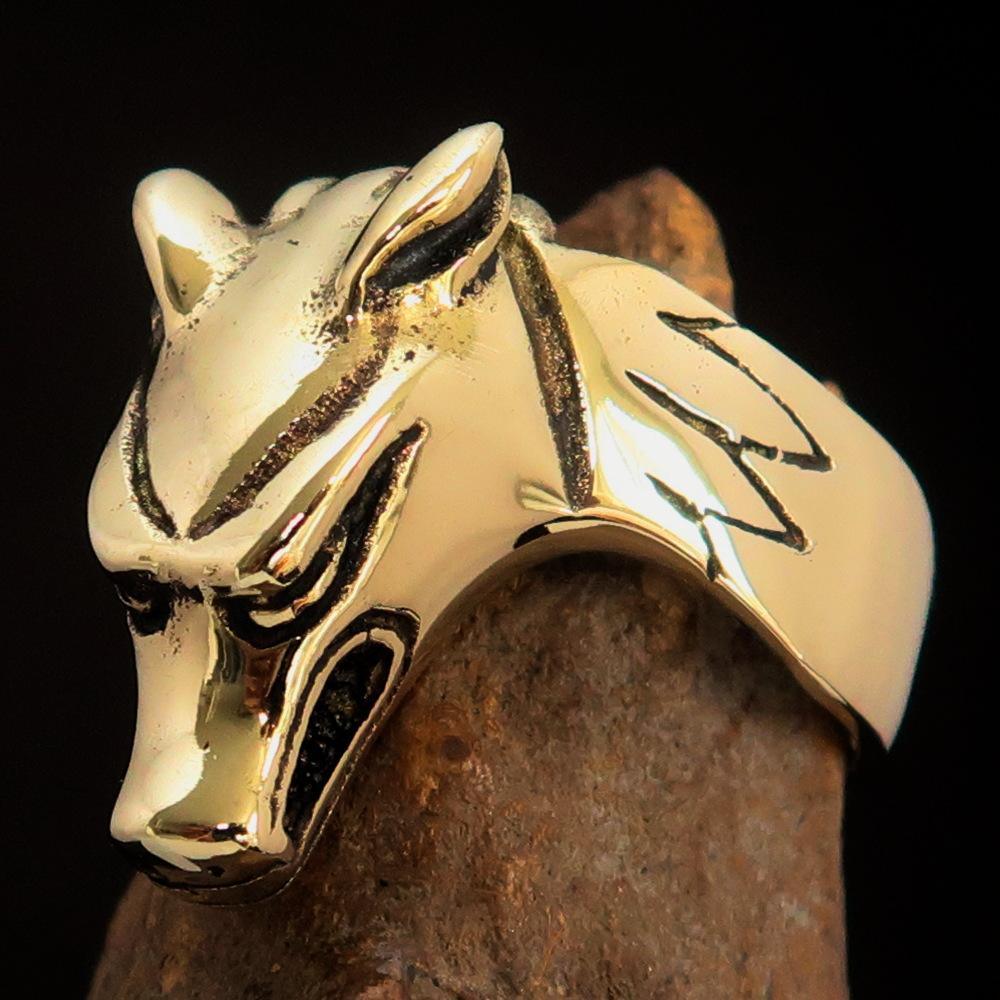 Excellent crafted Men's Jackal Costume Ring Egyptian Anubis God of Death - BikeRing4u