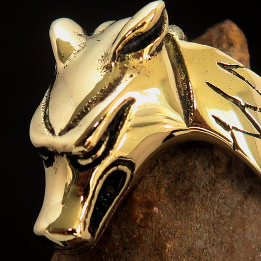 Excellent crafted Men's Jackal Costume Ring Egyptian Anubis God of Death - BikeRing4u