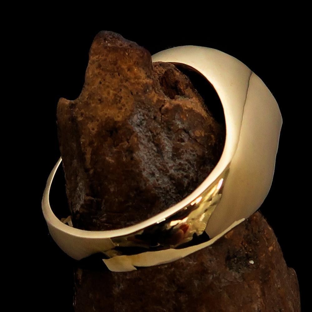 Excellent crafted Men's Red Knights Templar Ring - Solid Brass - BikeRing4u