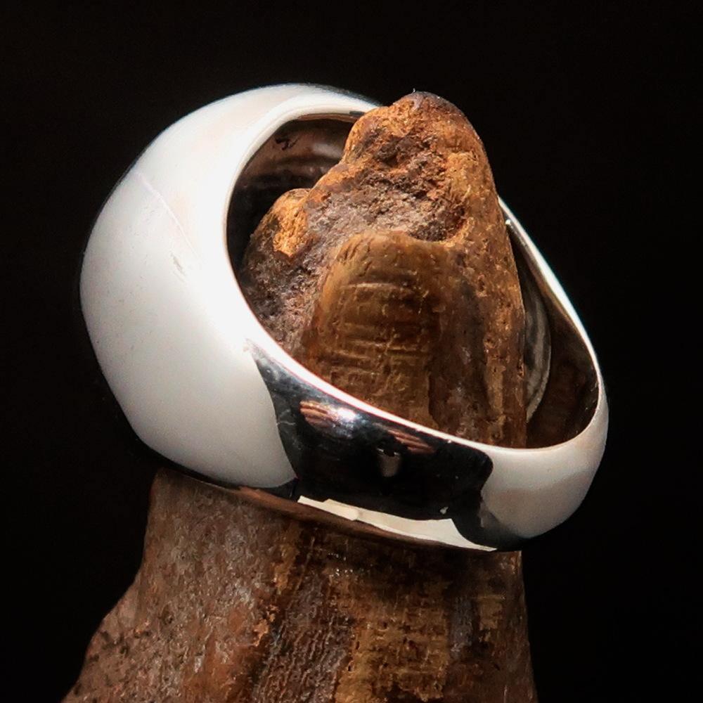 Excellent crafted Men's Blue Knights Templar Ring - Sterling Silver - BikeRing4u