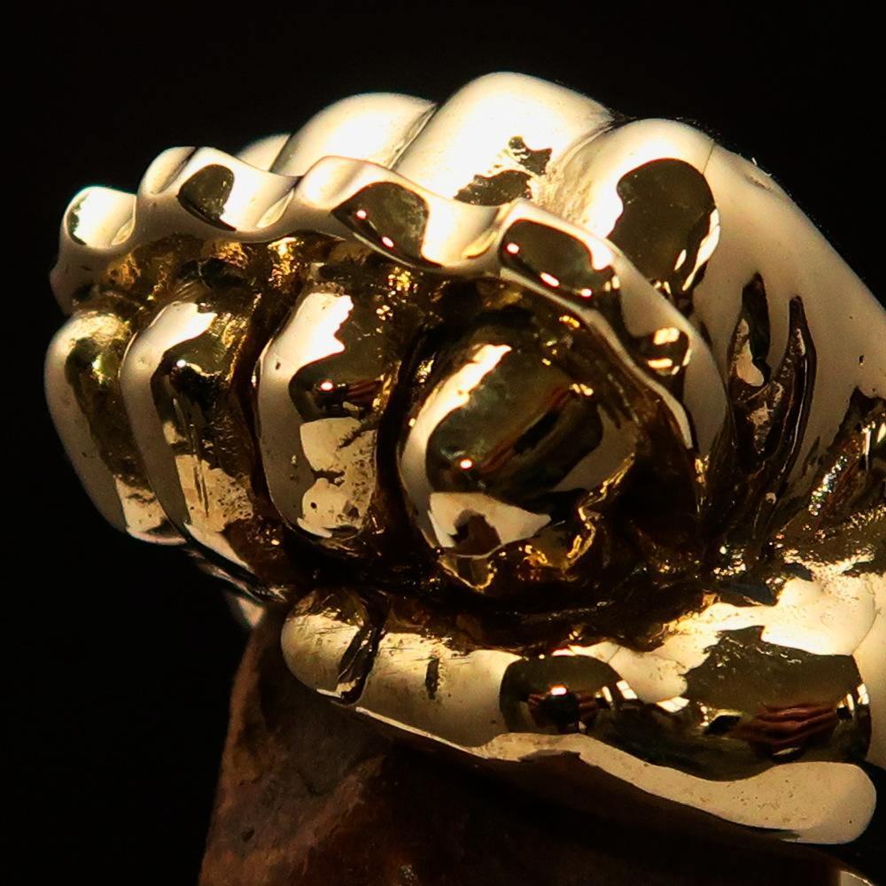 Excellent crafted Biker Ring Knuckle Duster Fist - Solid Brass - BikeRing4u