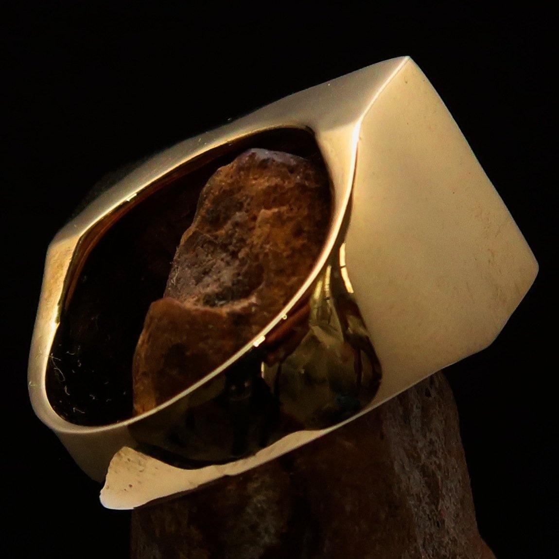 Perfectly crafted Men's Eureka Flag Ring Australian Rebel - solid Brass - BikeRing4u