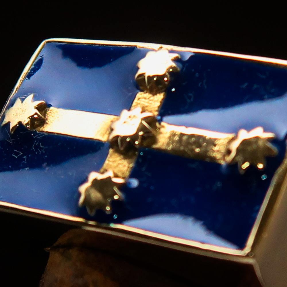 Perfectly crafted Men's Eureka Flag Ring Australian Rebel - solid Brass - BikeRing4u
