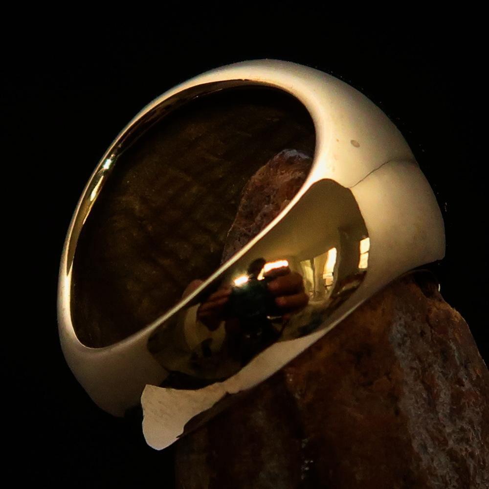 Excellent crafted Men's Green Knights Templar Ring - Solid Brass - BikeRing4u