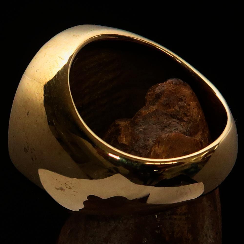 Excellent crafted Men's Green Knights Templar Ring - Solid Brass - BikeRing4u