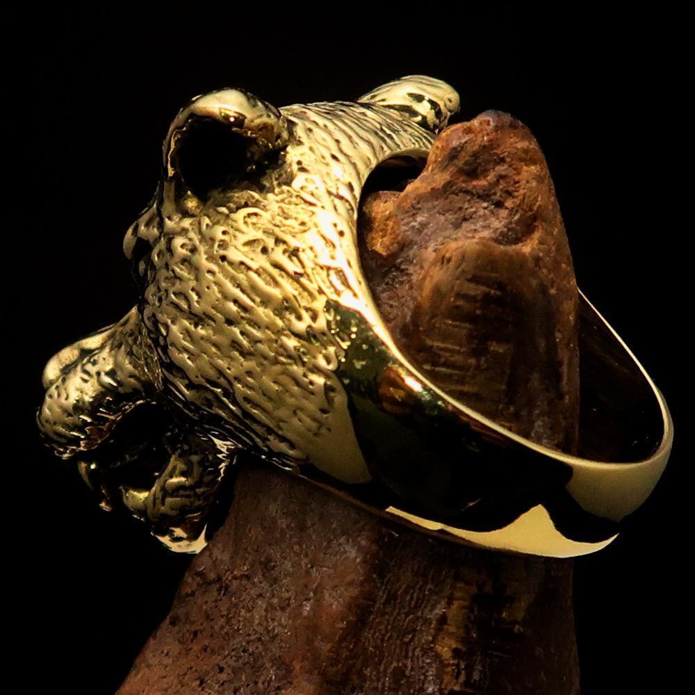 Excellent crafted Men's Biker Werewolf Ring - Solid Brass - BikeRing4u