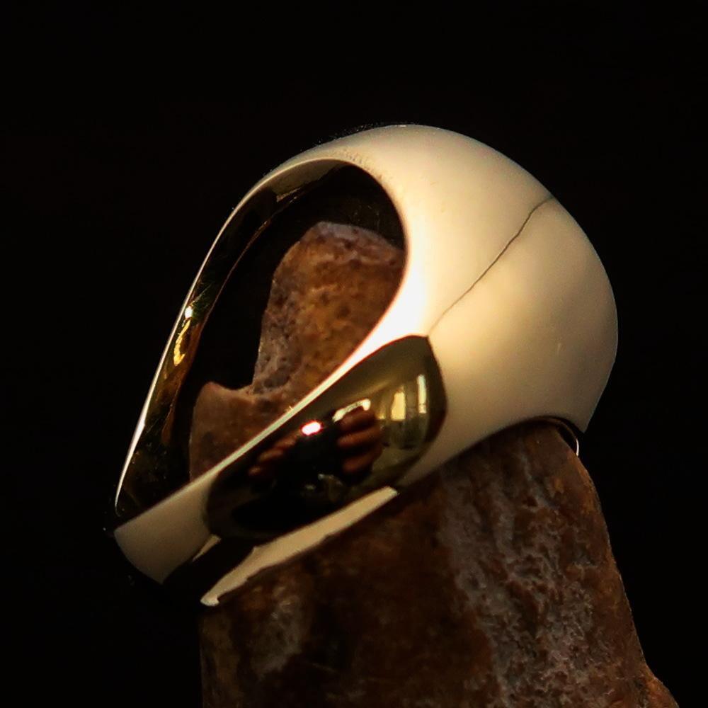 Perfectly crafted Men's Biker Ring Celtic Cross Red - Solid Brass - BikeRing4u