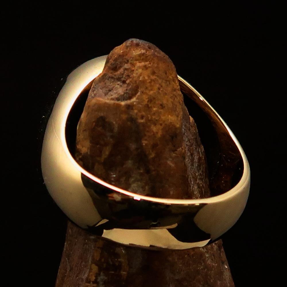 Nicely crafted Men's Triquetra Ring Celtic Triskelion Knot White - Solid Brass - BikeRing4u