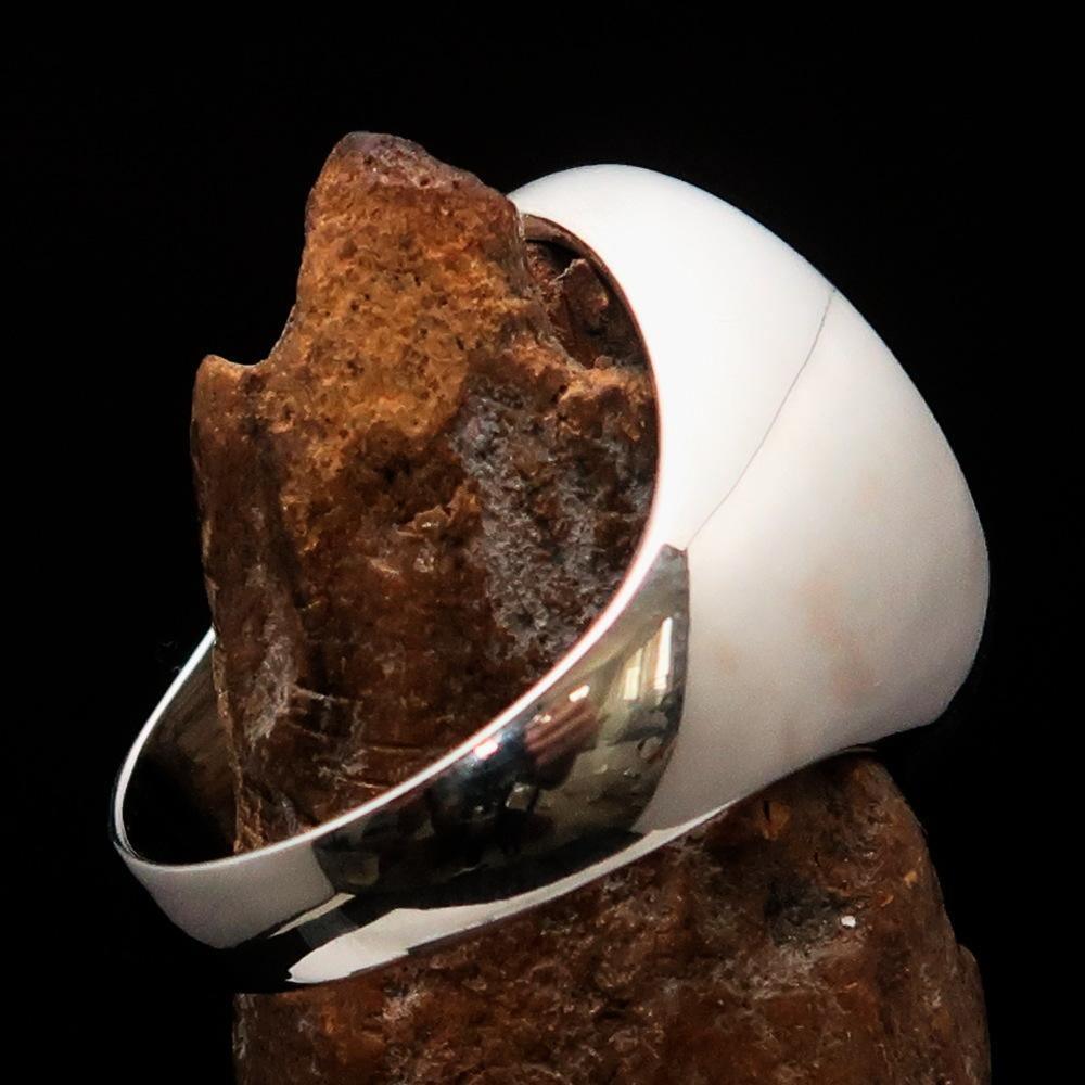 Perfectly crafted Men's Medieval Ring Brave Knight Black - Sterling Silver - BikeRing4u
