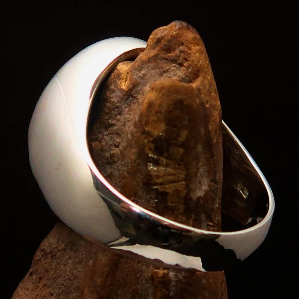 Perfectly crafted Men's Medieval Ring Brave Knight Black - Sterling Silver - BikeRing4u