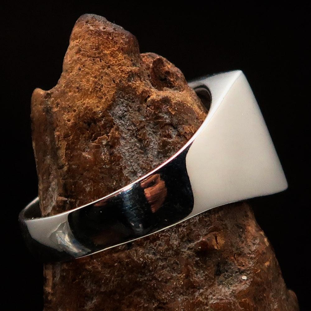 Excellent crafted Men's National Flag Ring Germany - Sterling Silver - BikeRing4u