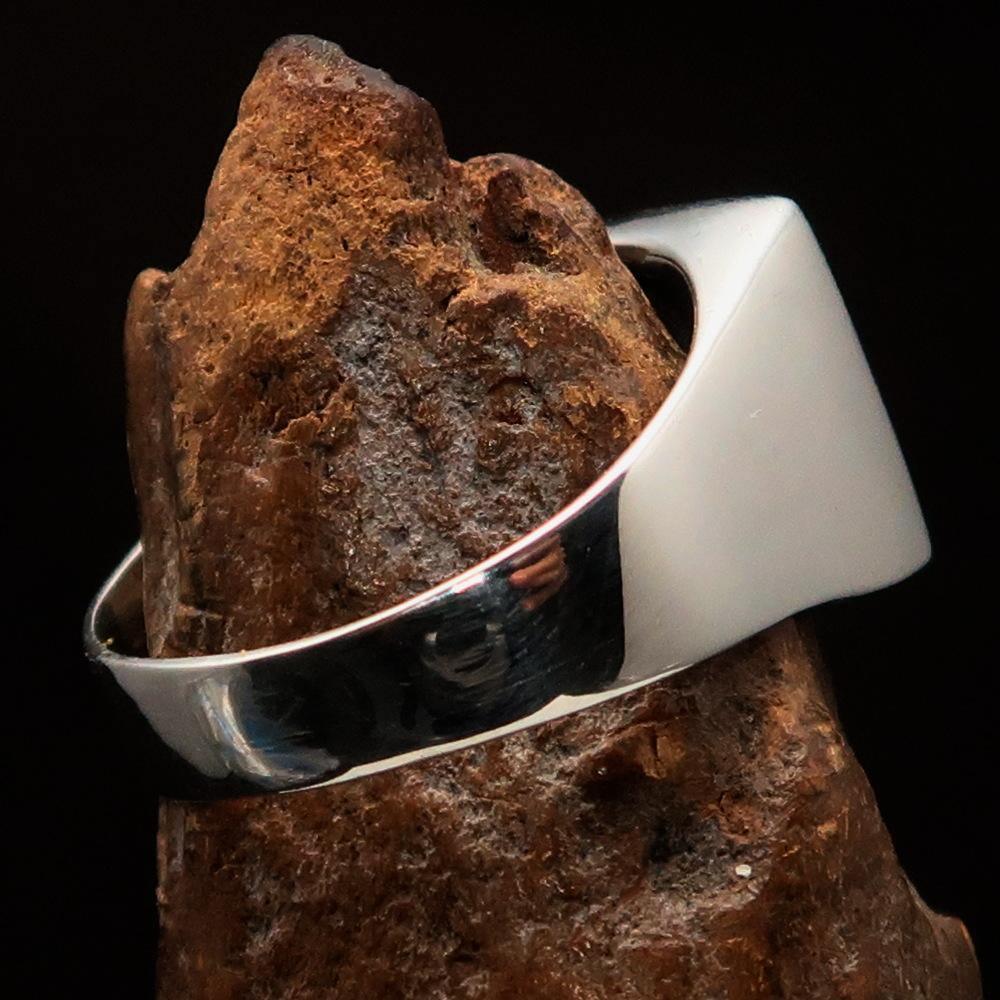 Excellent crafted Men's Italian Flag Ring Italy - Sterling Silver - BikeRing4u