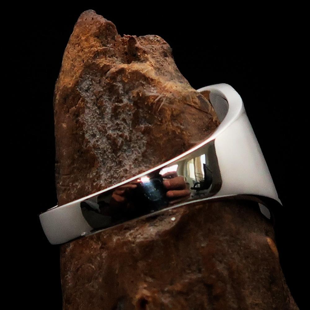Excellent crafted Men's Iron Cross Biker Ring Black - Sterling Silver - BikeRing4u