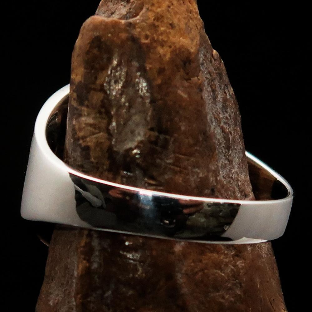 Excellent crafted Men's Iron Cross Biker Ring Black - Sterling Silver - BikeRing4u