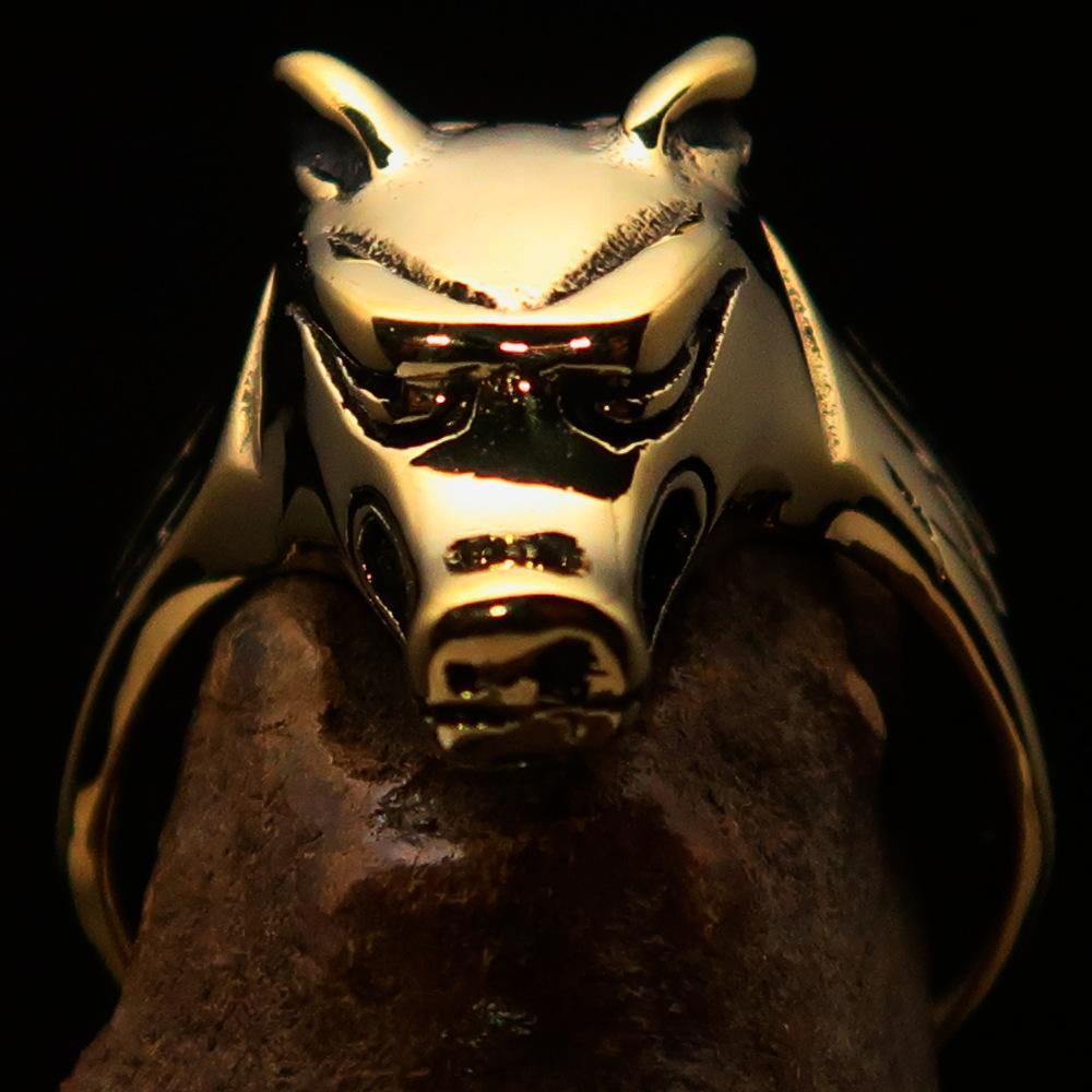 Excellent crafted Men's Jackal Costume Ring Egyptian Anubis God of Death - BikeRing4u