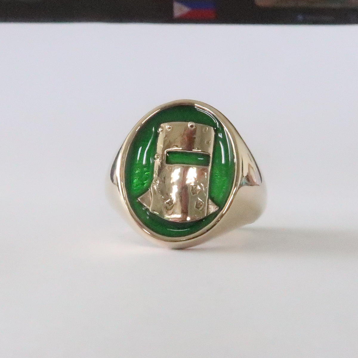 Classic Ned Kelly Helmet Ring in Solid Brass