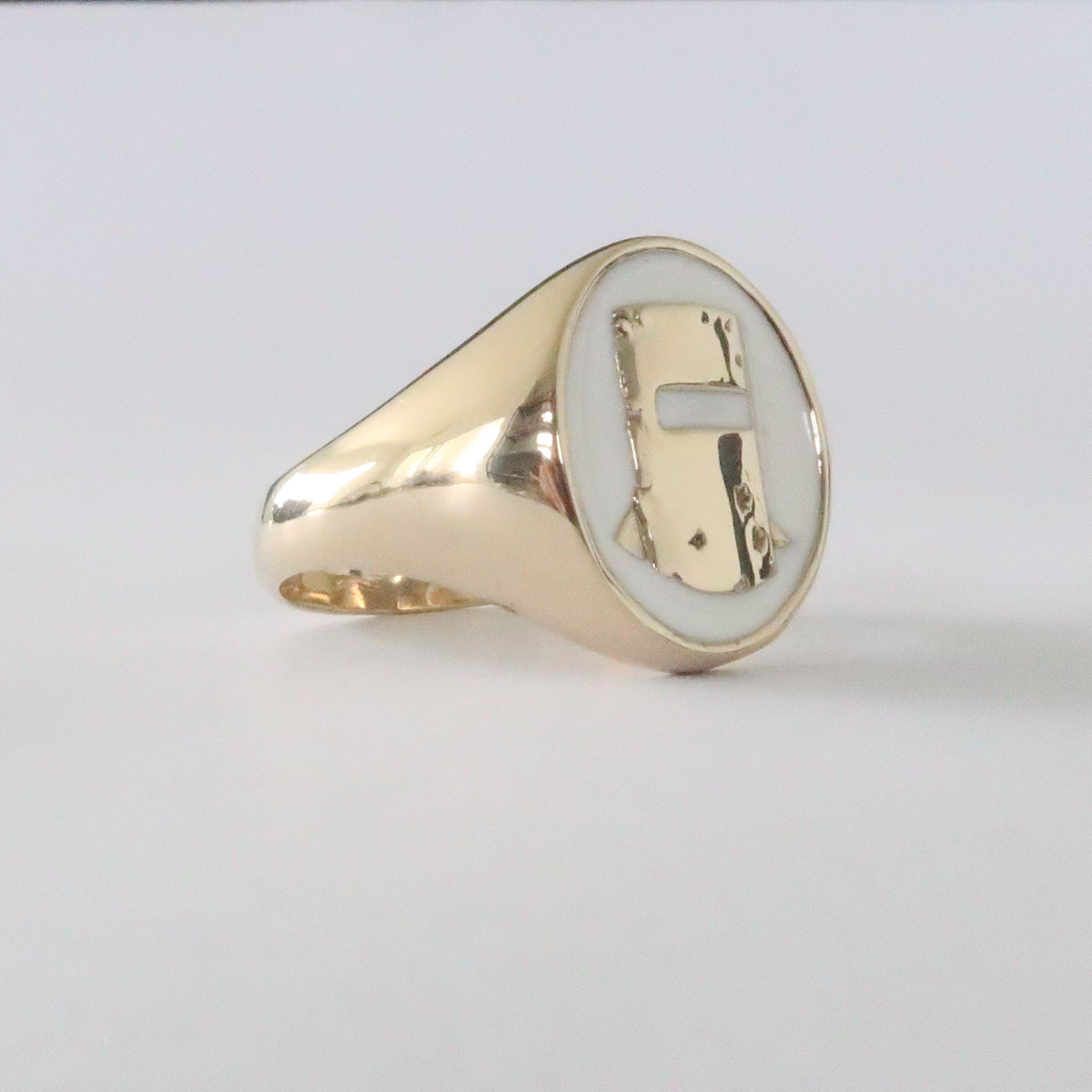 Classic Ned Kelly Helmet Ring in Solid Brass