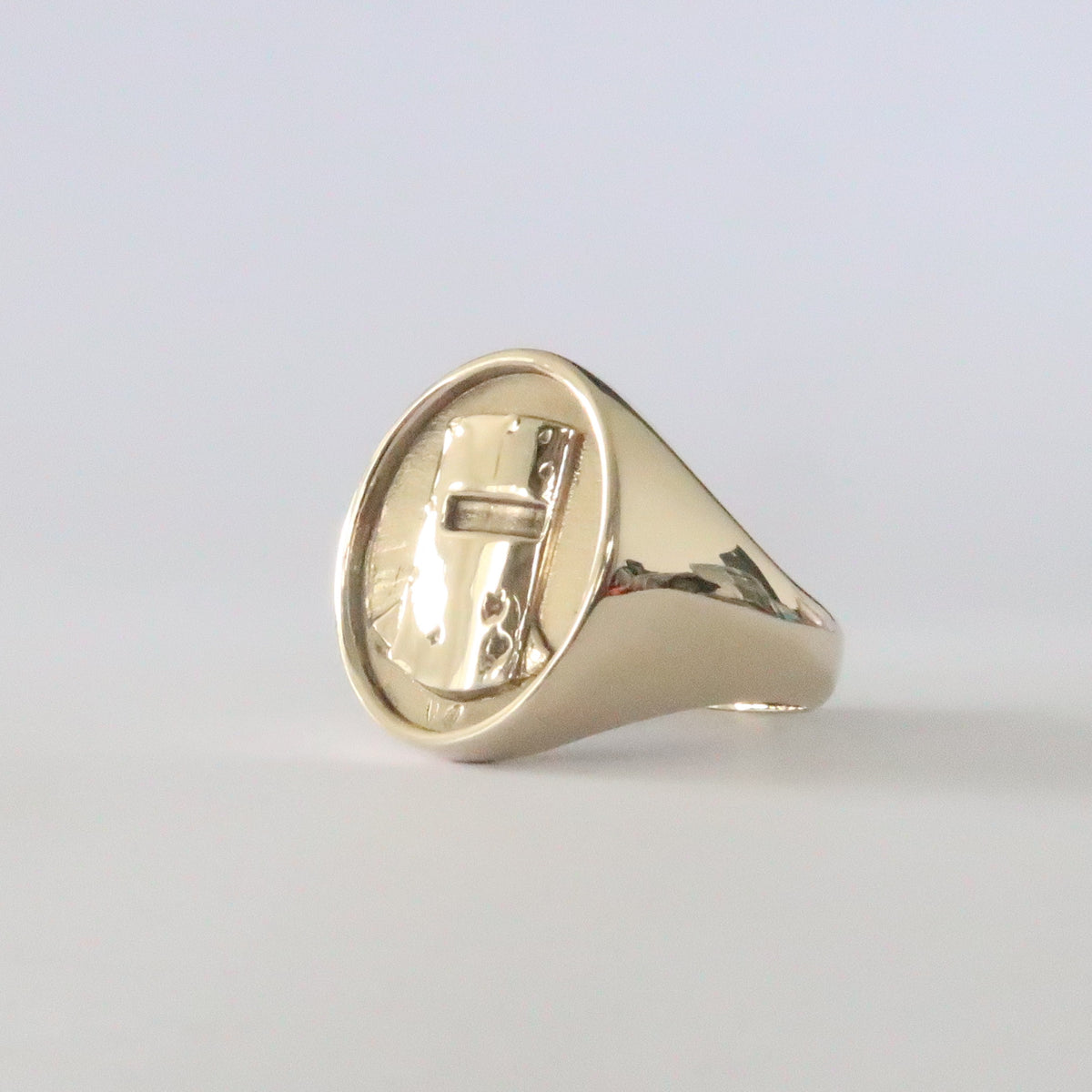 Classic Ned Kelly Helmet Ring in Solid Brass