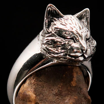 Happy Sleeping Cat Ring - Sterling Silver & Brass Available
