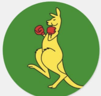 The Boxing Kangaroo Ring Brass | Custom Enamel Colours