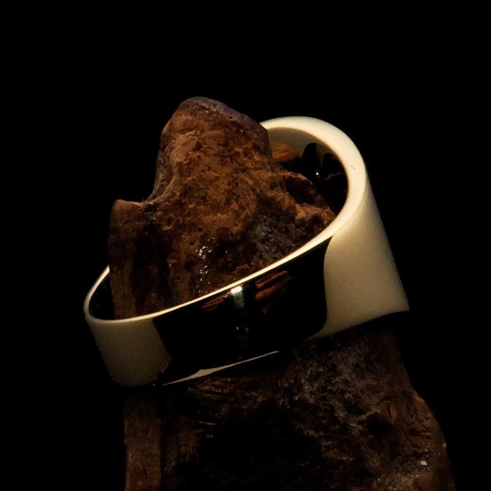 Stunning Solid Brass Japanese Flag Ring